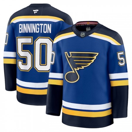 Miesten NHL St. Louis Blues Pelipaita Fanatics Premium Binnington Koti Jordan 2024-25 Sininen